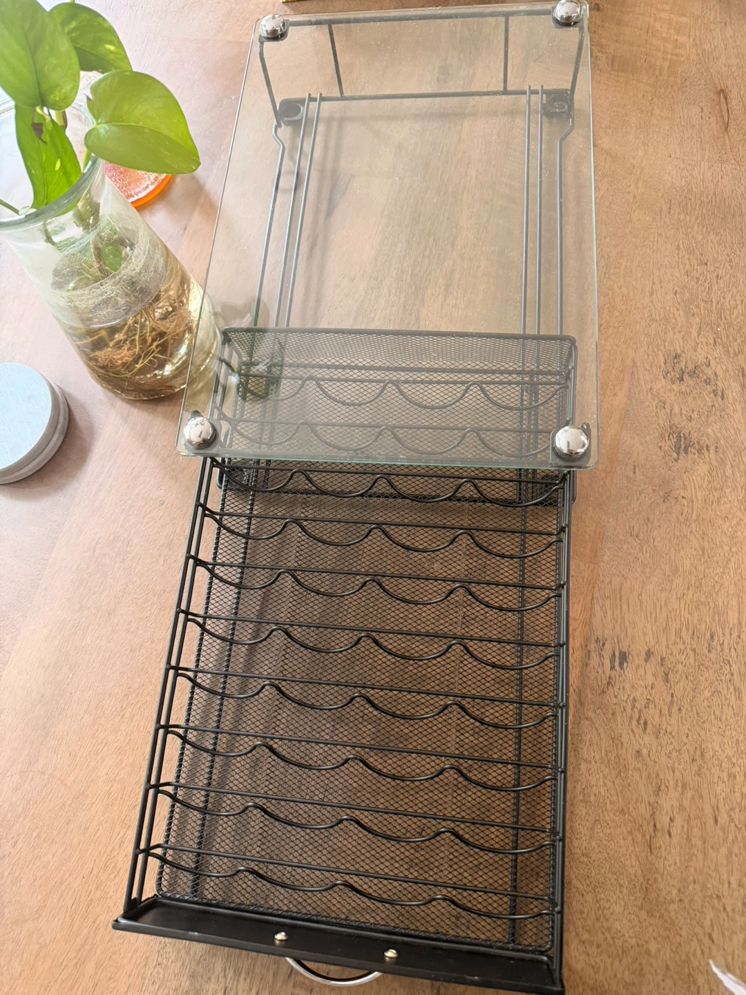 Glass and Metal coffee Rack - photo 2