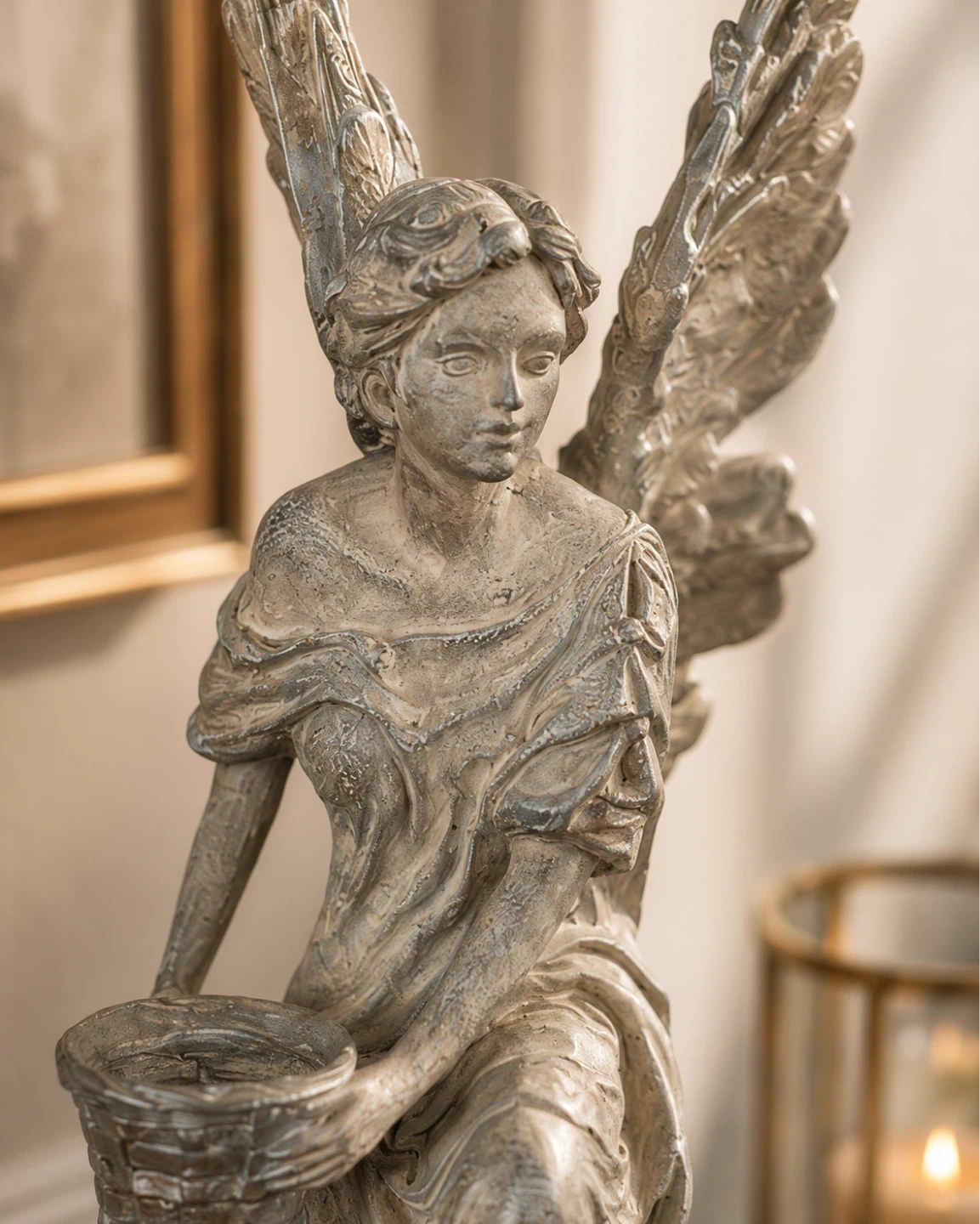 Angel Statue with Basket - photo 4