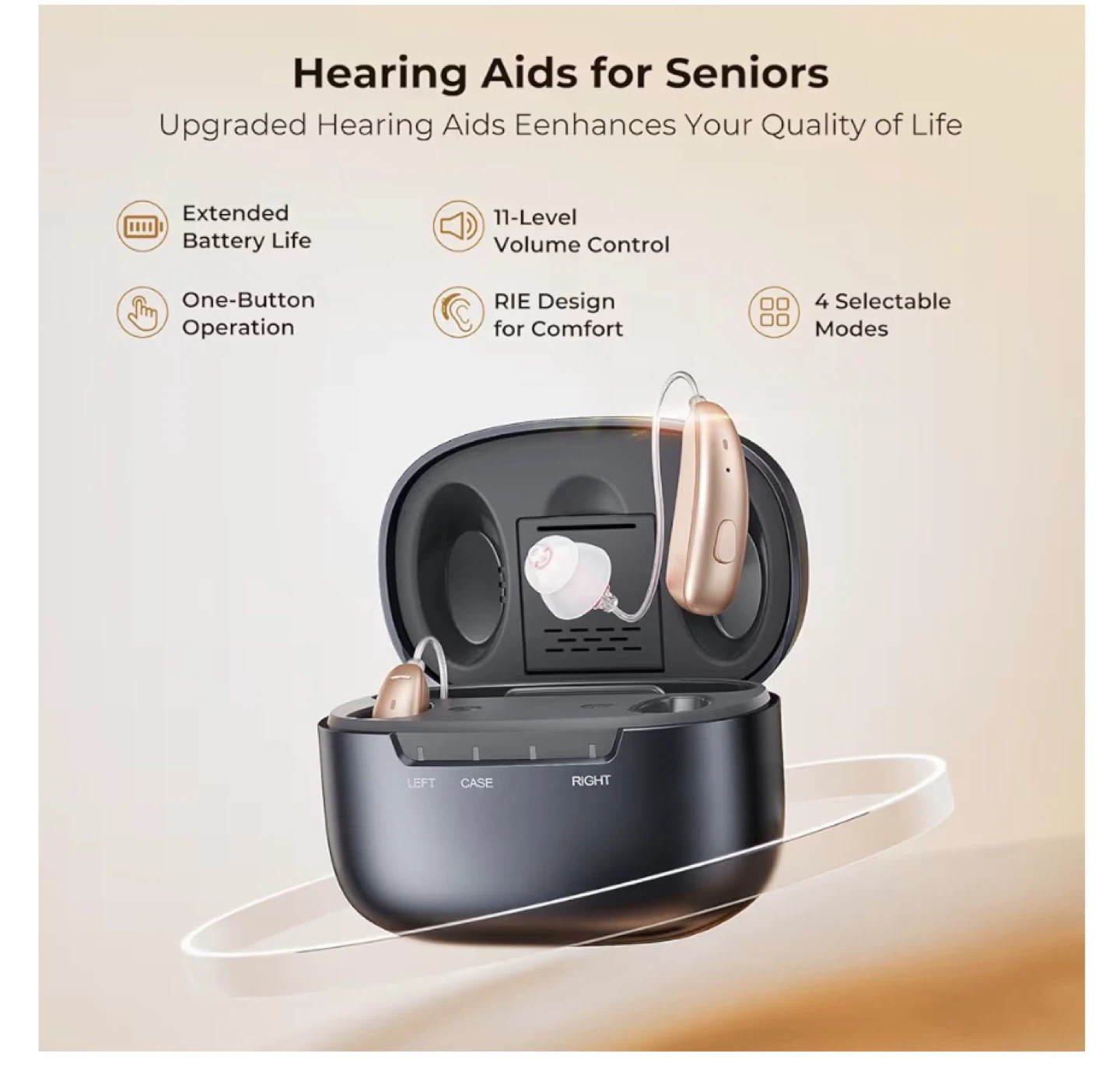 Hearing Aids for Seniors, Rechargeable BTE Hearing Aids - photo 2