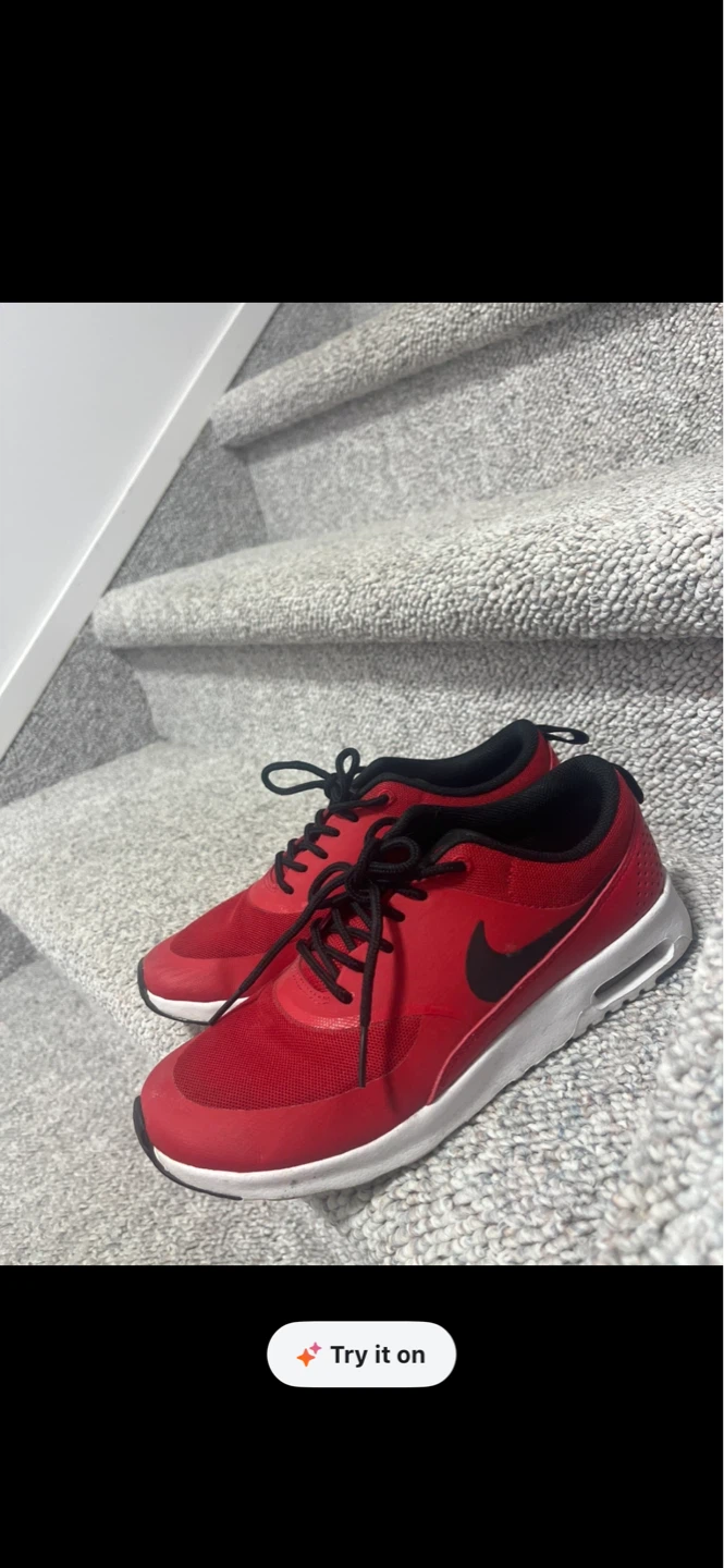 Nike Thea Red Athletic Shoes