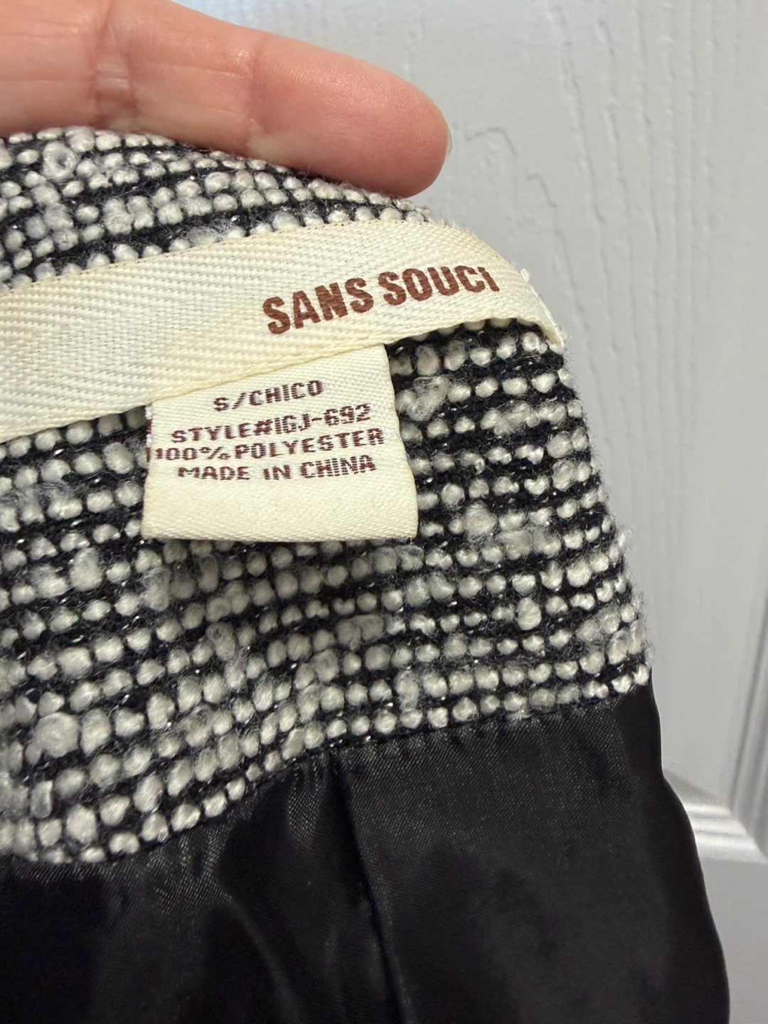 Sans Souci Black & White Tweed Jacket - photo 2