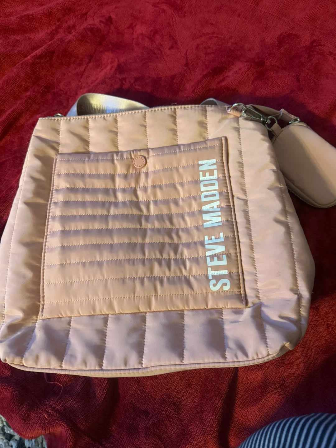 Steve Madden Pink Quilted Backpack/Tote Bag - photo 3
