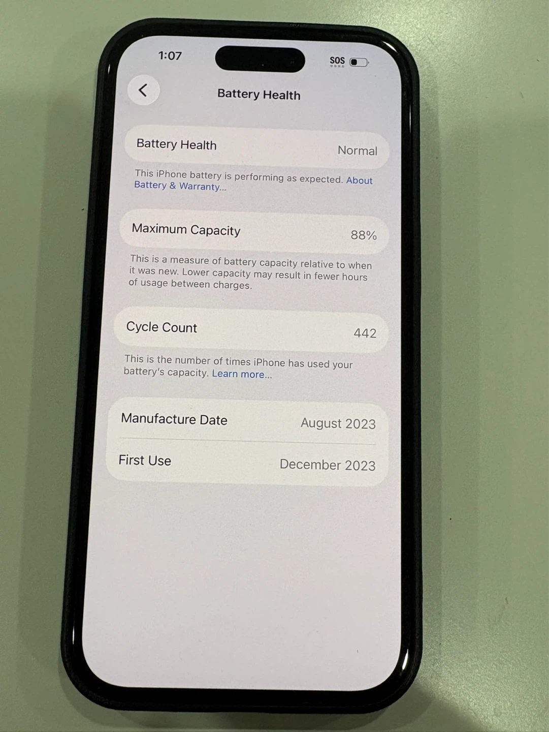 iPhone 15 128GB Unlocked - 88% Battery - Black - photo 4