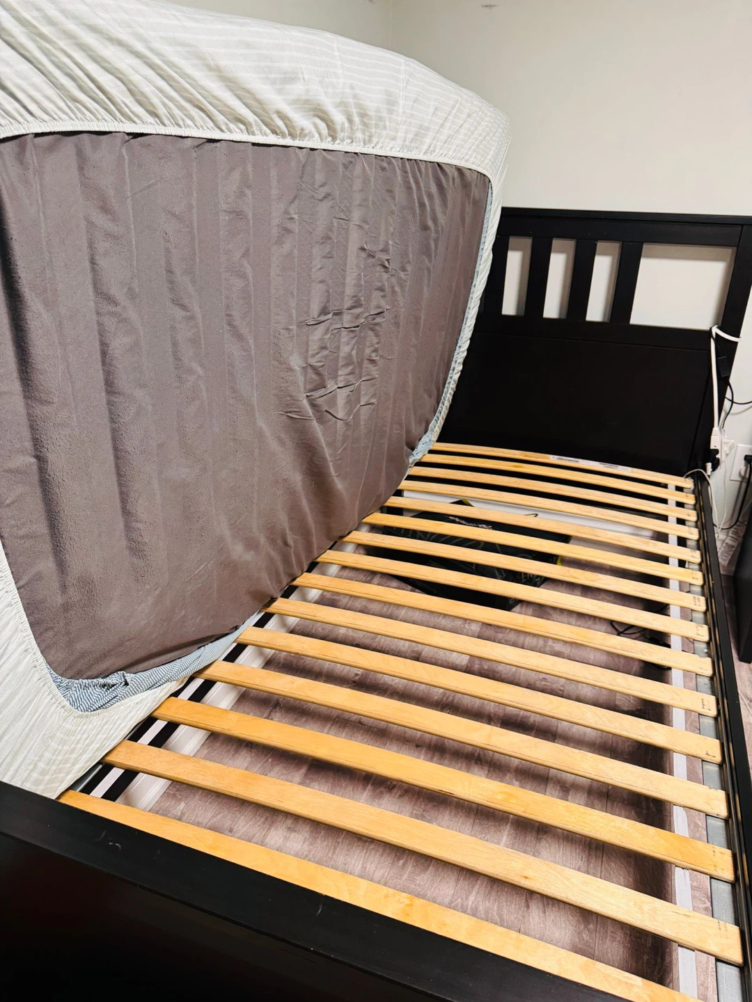 Black Wooden Bed Frame