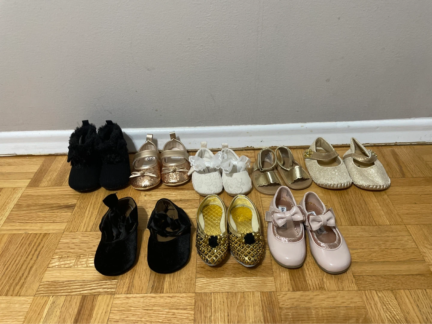 Baby girl shoes, 0-12 months