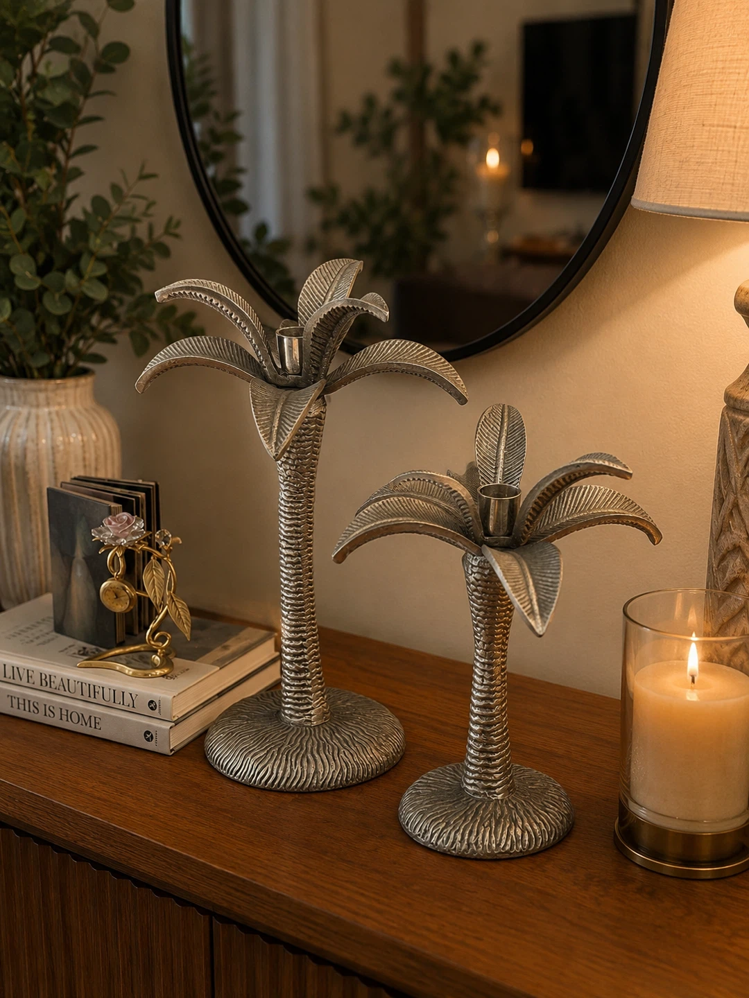 Palm Tree Candle Holders (Set of 2) - photo 2
