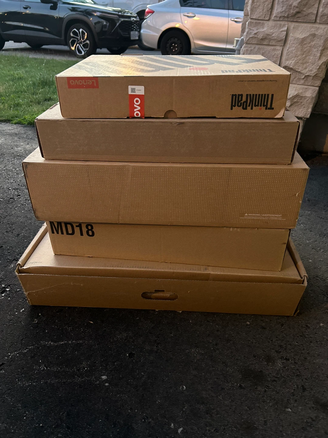 Empty Laptop and Monitor boxes
