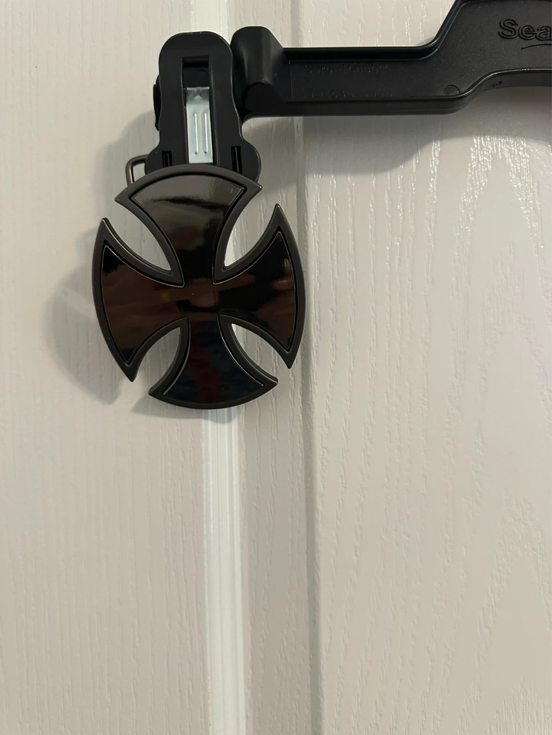 Black Belt with Silver Cross Buckle - photo 2