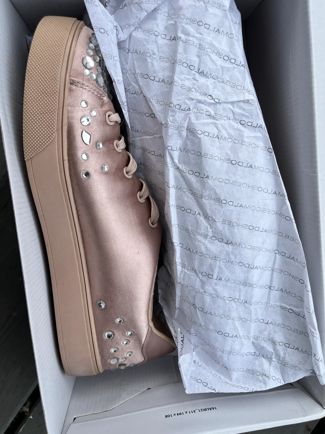 ALDO Women's Pink Satin Sparkle Sneakers - photo 2