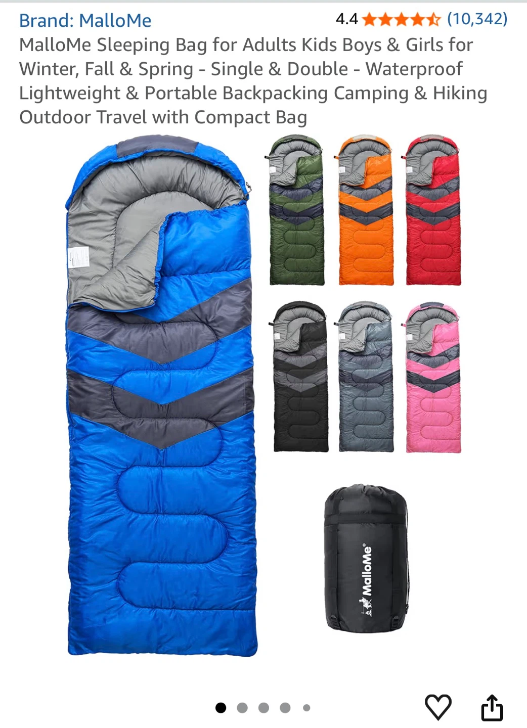 MalloMe Sleeping Bag for Adults & Kids