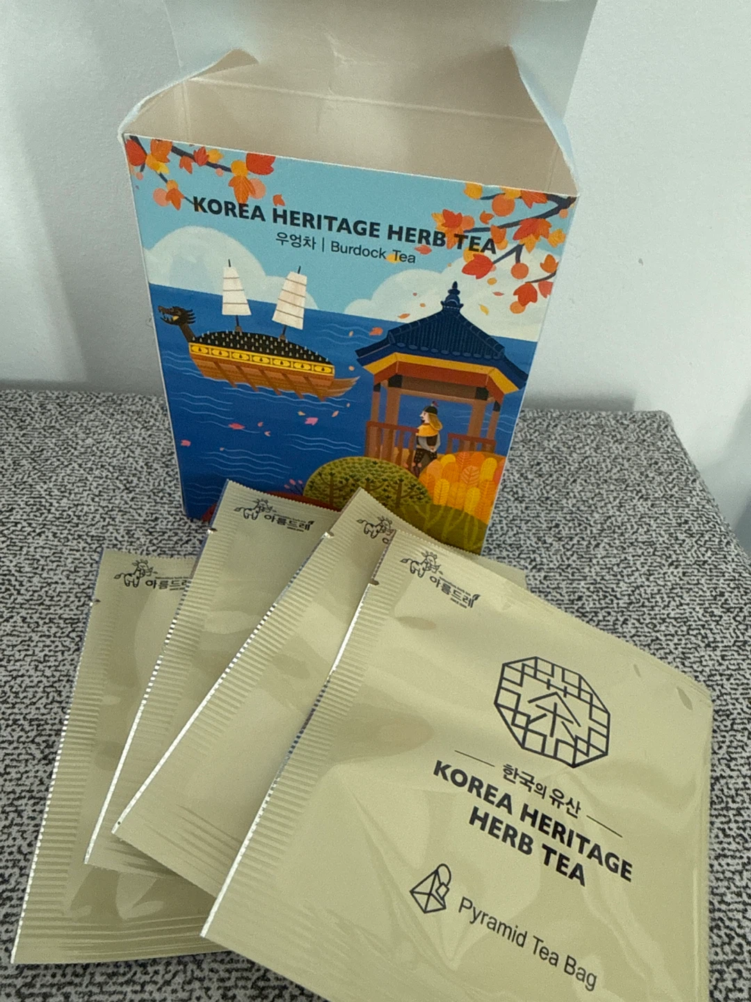 Korea Heritage Herb Tea Burdock Tea Pyramid Tea Bags