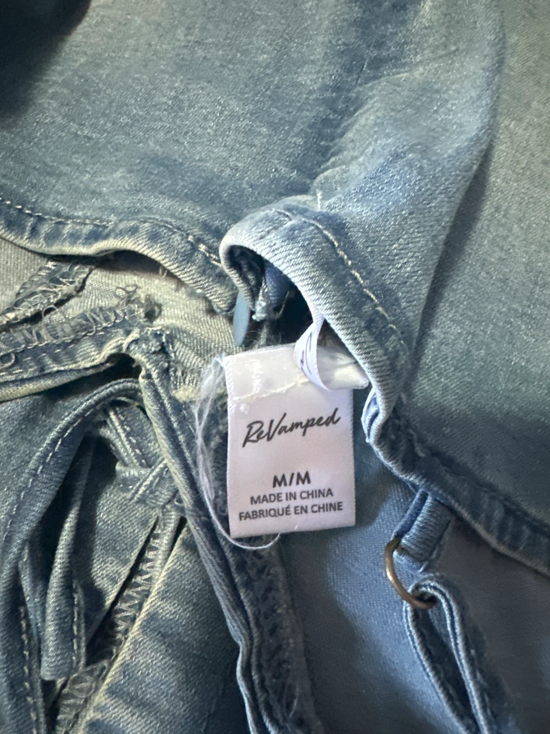 Revamped Denim Lace-Up Dress M/M - photo 4