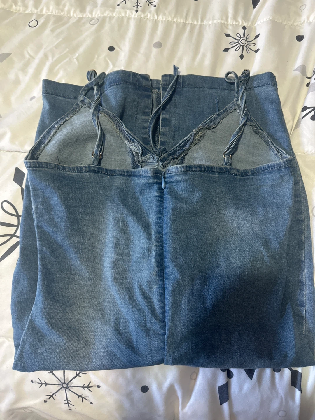 Revamped Denim Lace-Up Dress M/M - photo 3