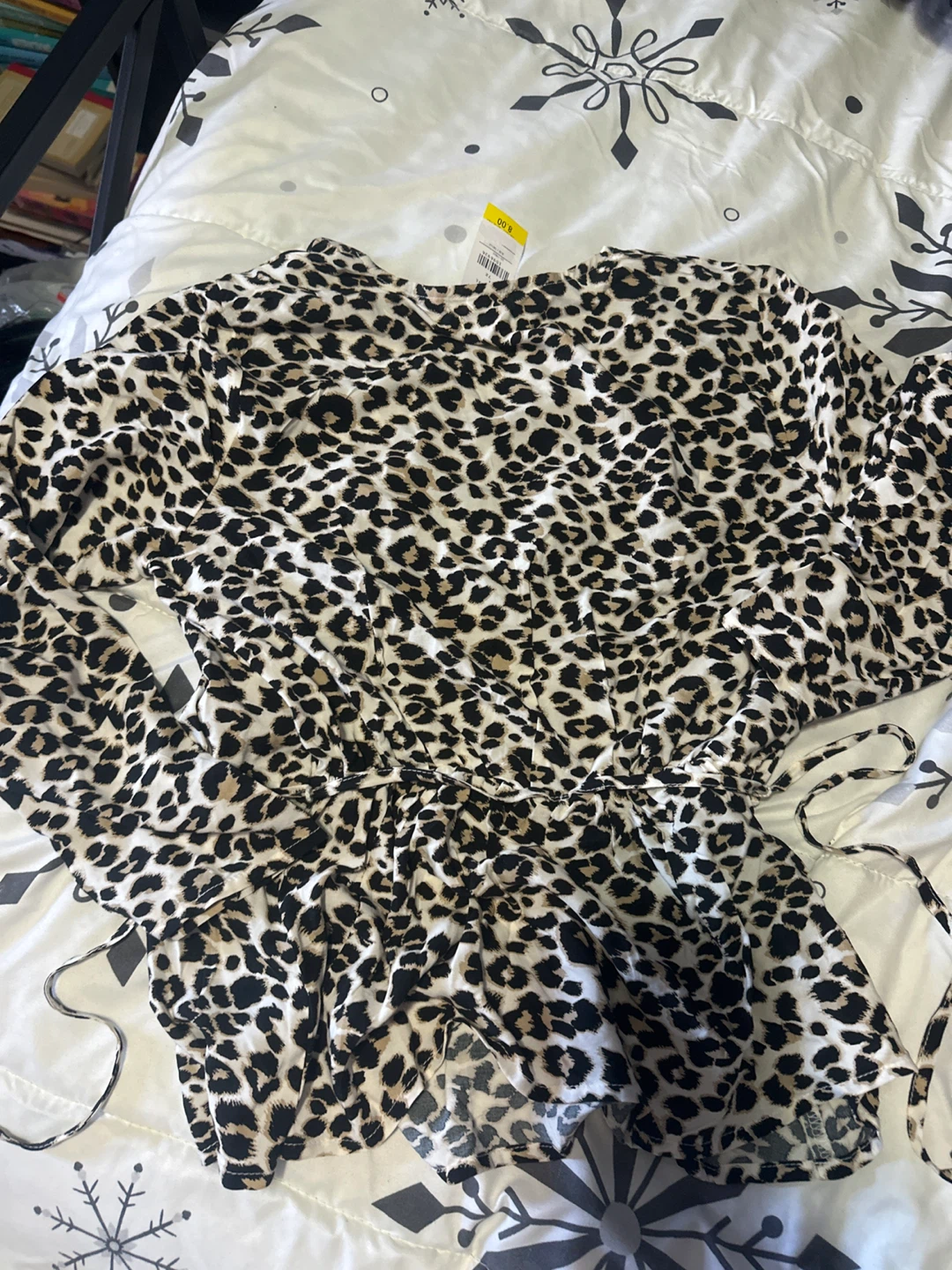 Leopard Print Long Sleeve Blouse - photo 3