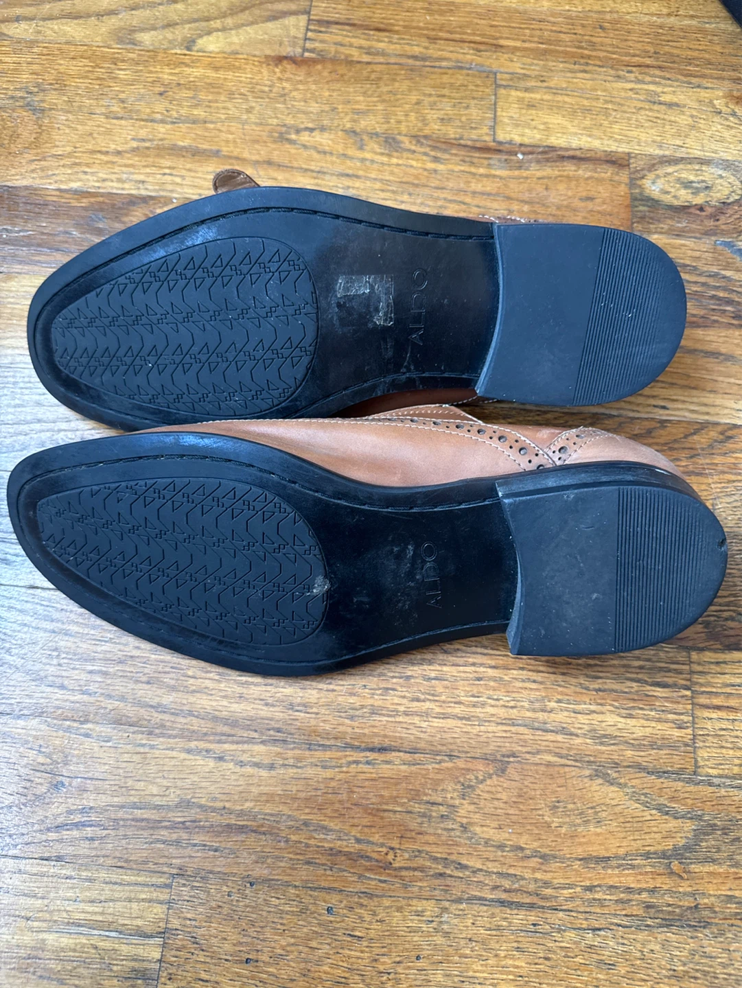 SIZE 9 - ALDO Brown Leather Dress Shoes - photo 2