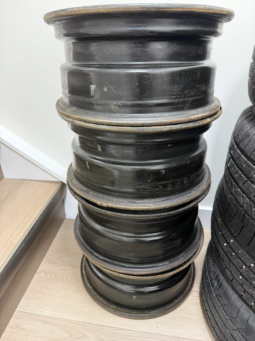 Set of 4 black steel rims - photo 5