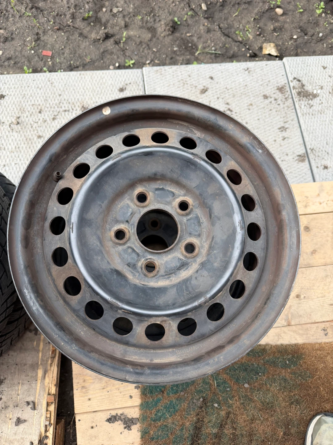Set of 4 black steel rims - photo 2