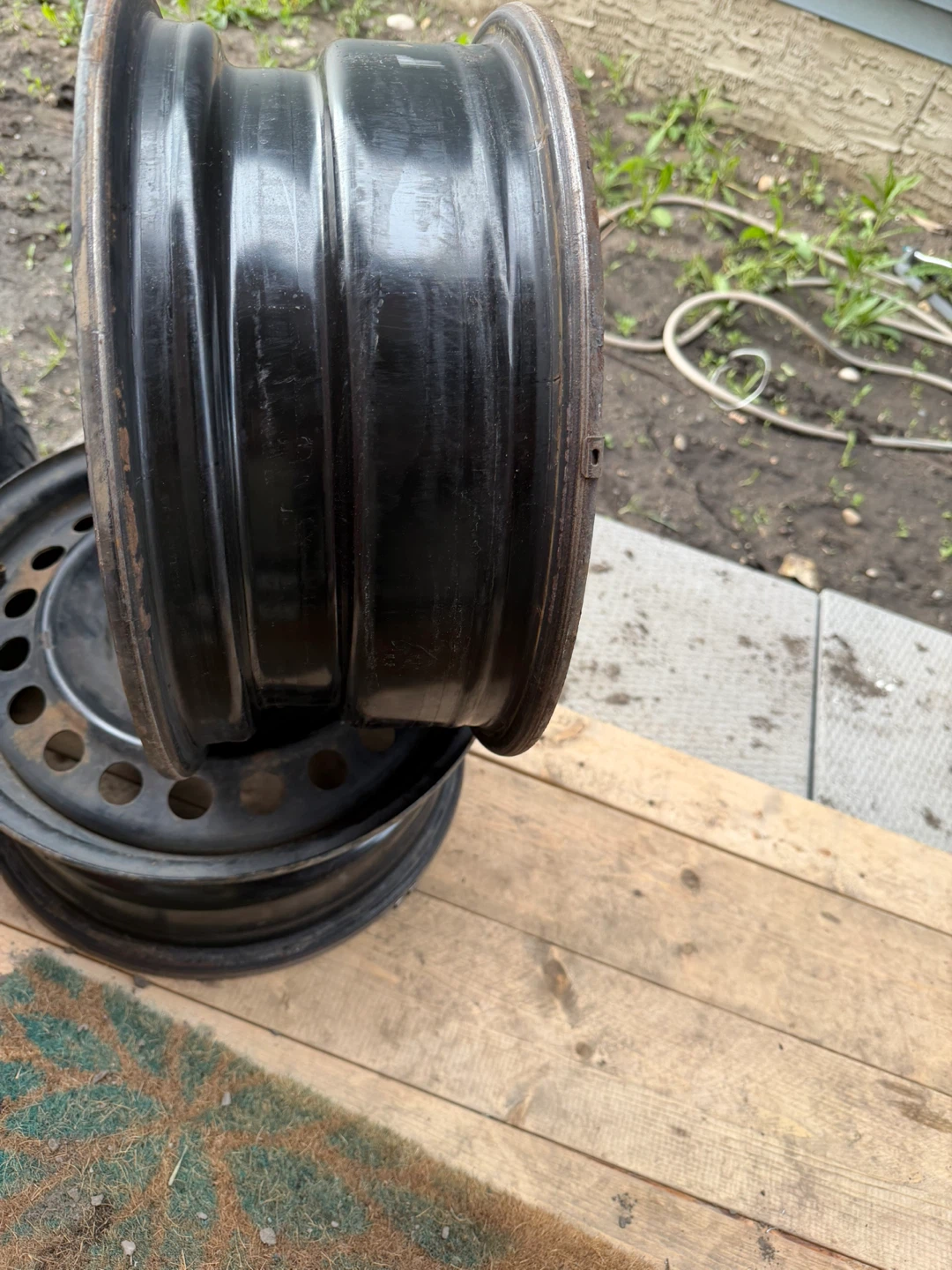 Set of 4 black steel rims - photo 3