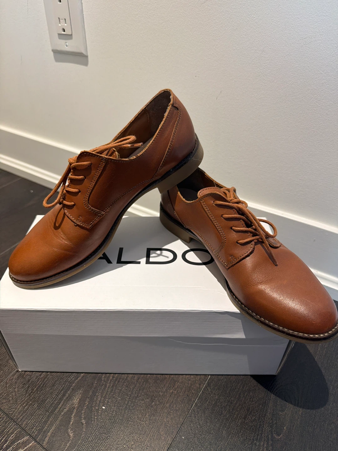 ALDO Brown Leather Dress Shoes