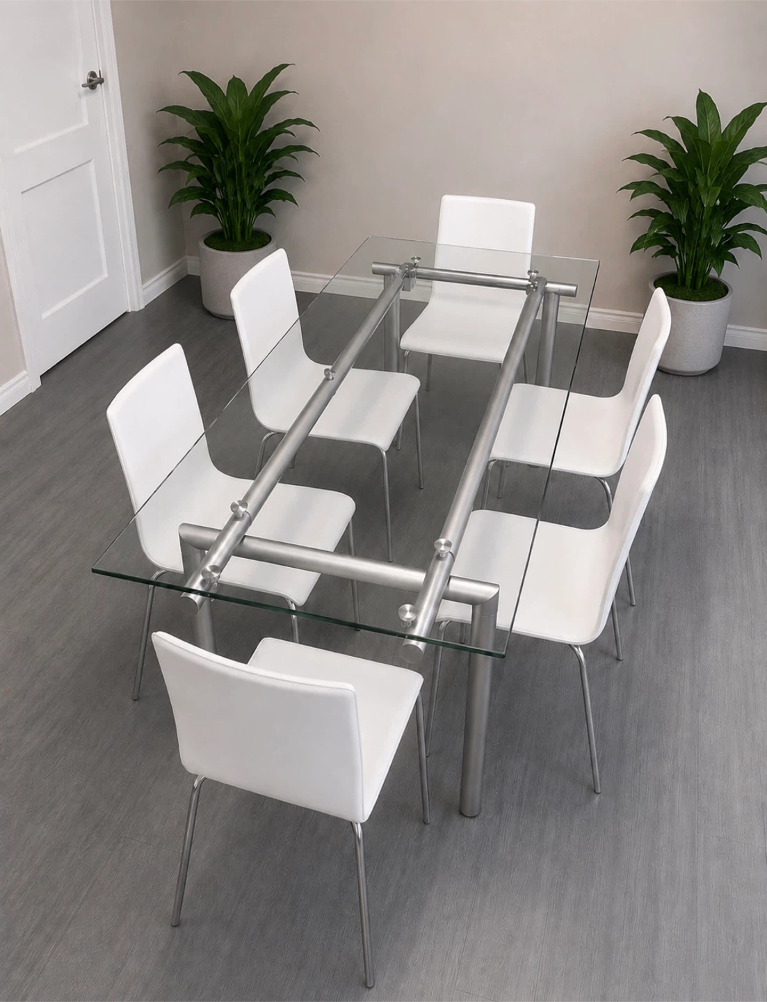 Structube Glass Dining Room Table + Chairs