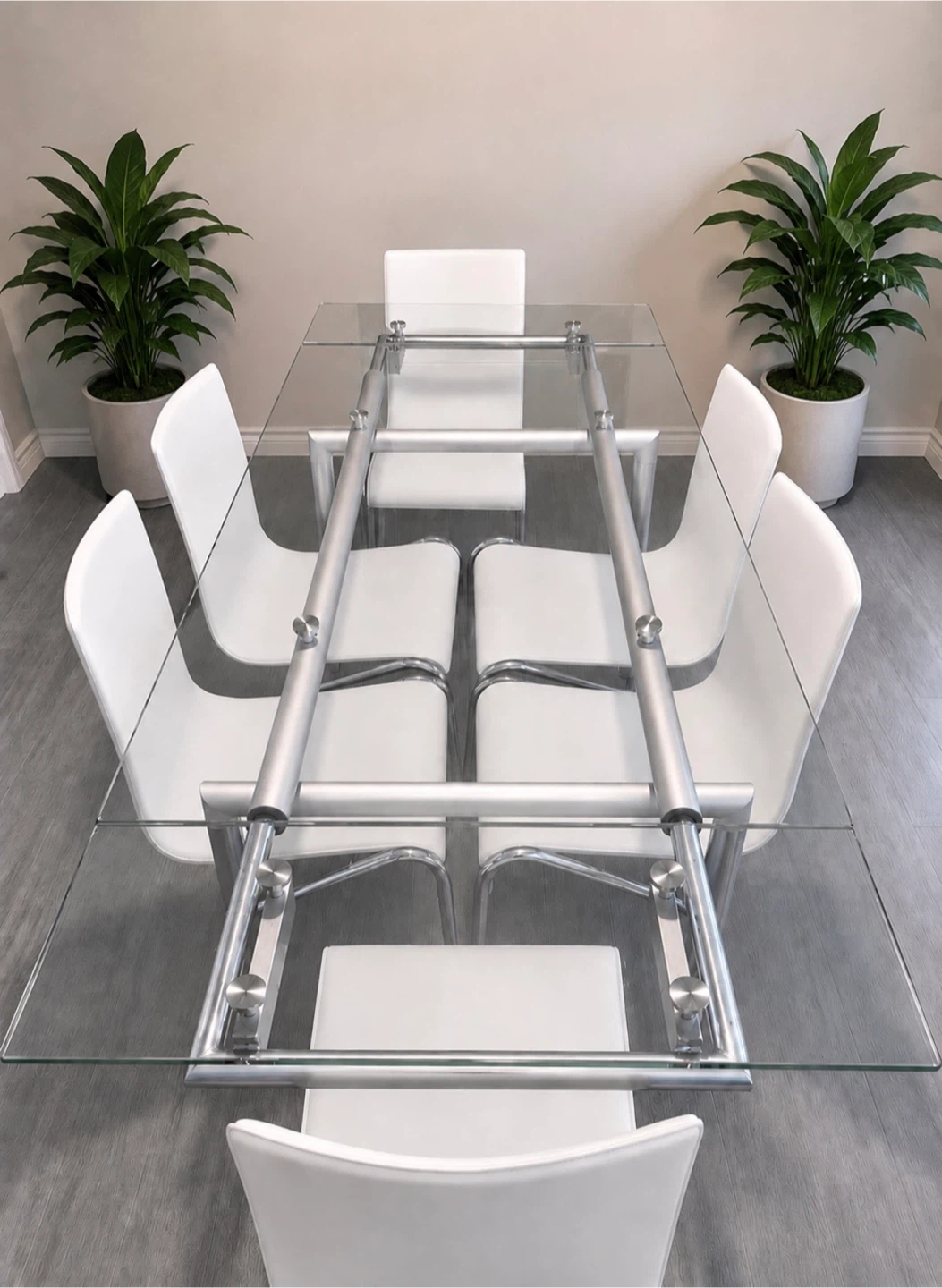 Structube Glass Dining Room Table + Chairs - photo 2