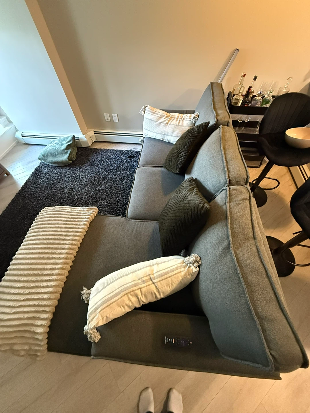 Grey Dark L Couch/ Pull out Couch - photo 3