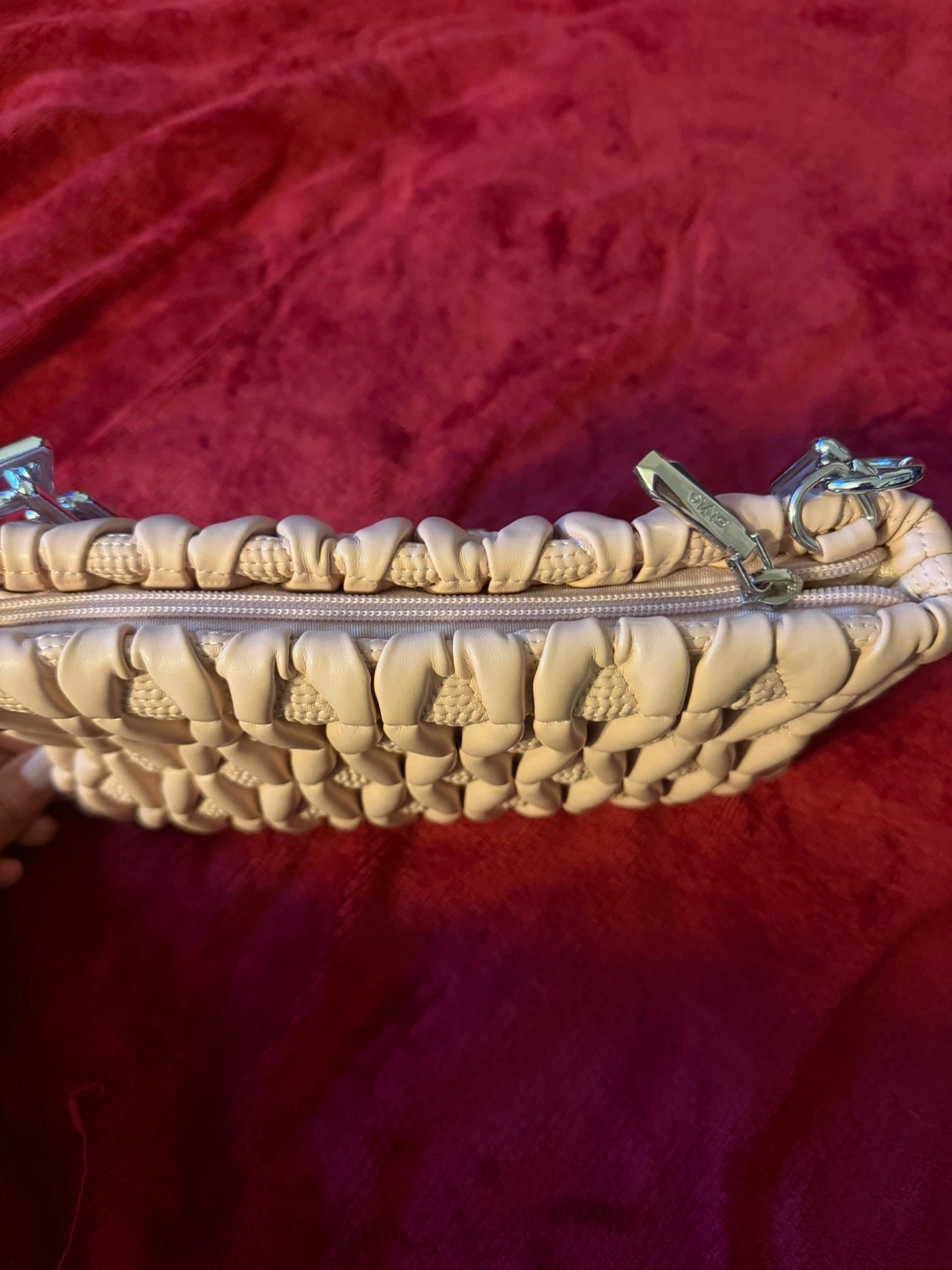 Chic Ruched Clutch Purse with Silver Chain Strap - photo 3