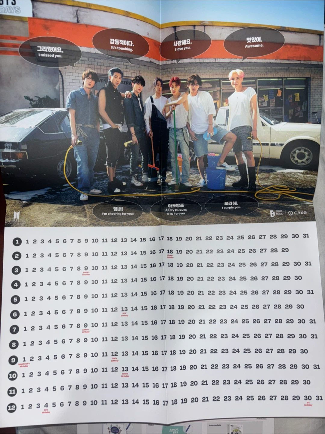 365 BTS DAYS Korean Expressions Calendar Global Edition - photo 3