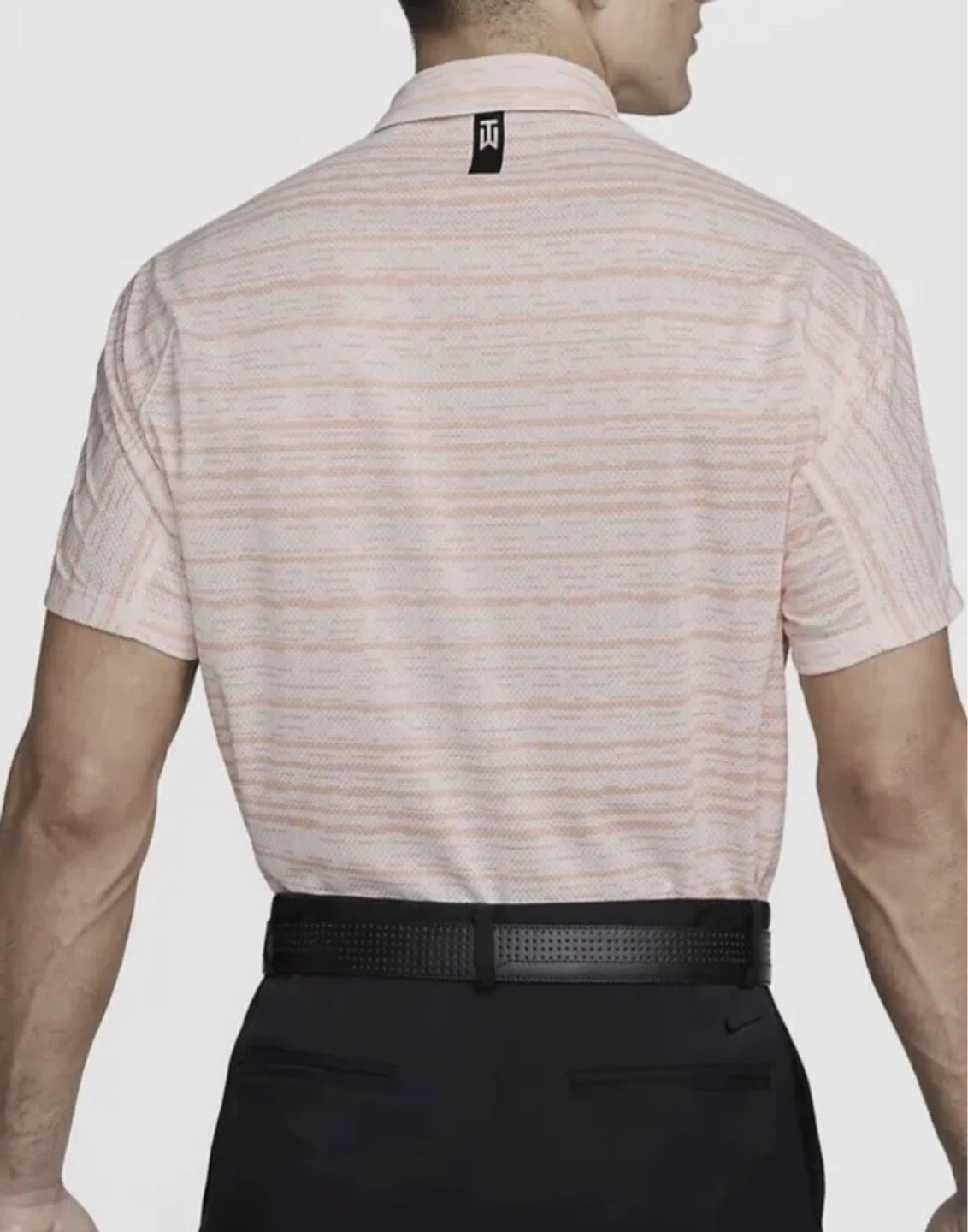 Nike Dri-FIT ADV Tiger Woods Polo Shirt Pink Striped Men’s M - photo 2