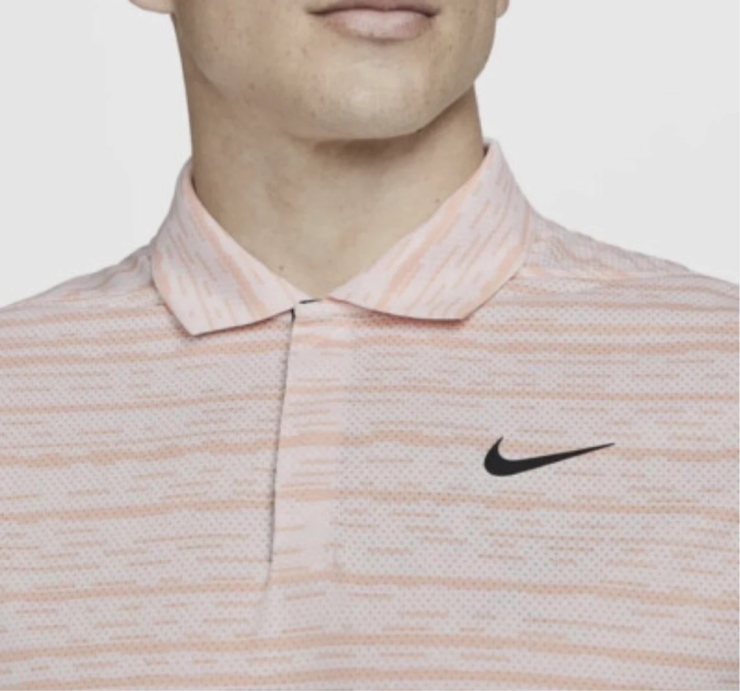 Nike Dri-FIT ADV Tiger Woods Polo Shirt Pink Striped Men’s M - photo 3