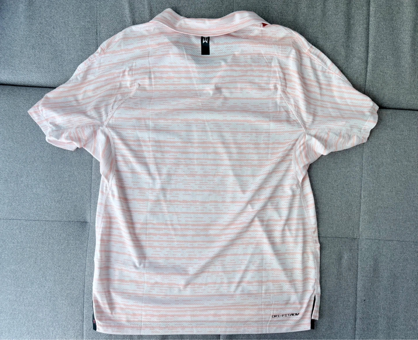 Nike Dri-FIT ADV Tiger Woods Polo Shirt Pink Striped Men’s M - photo 5