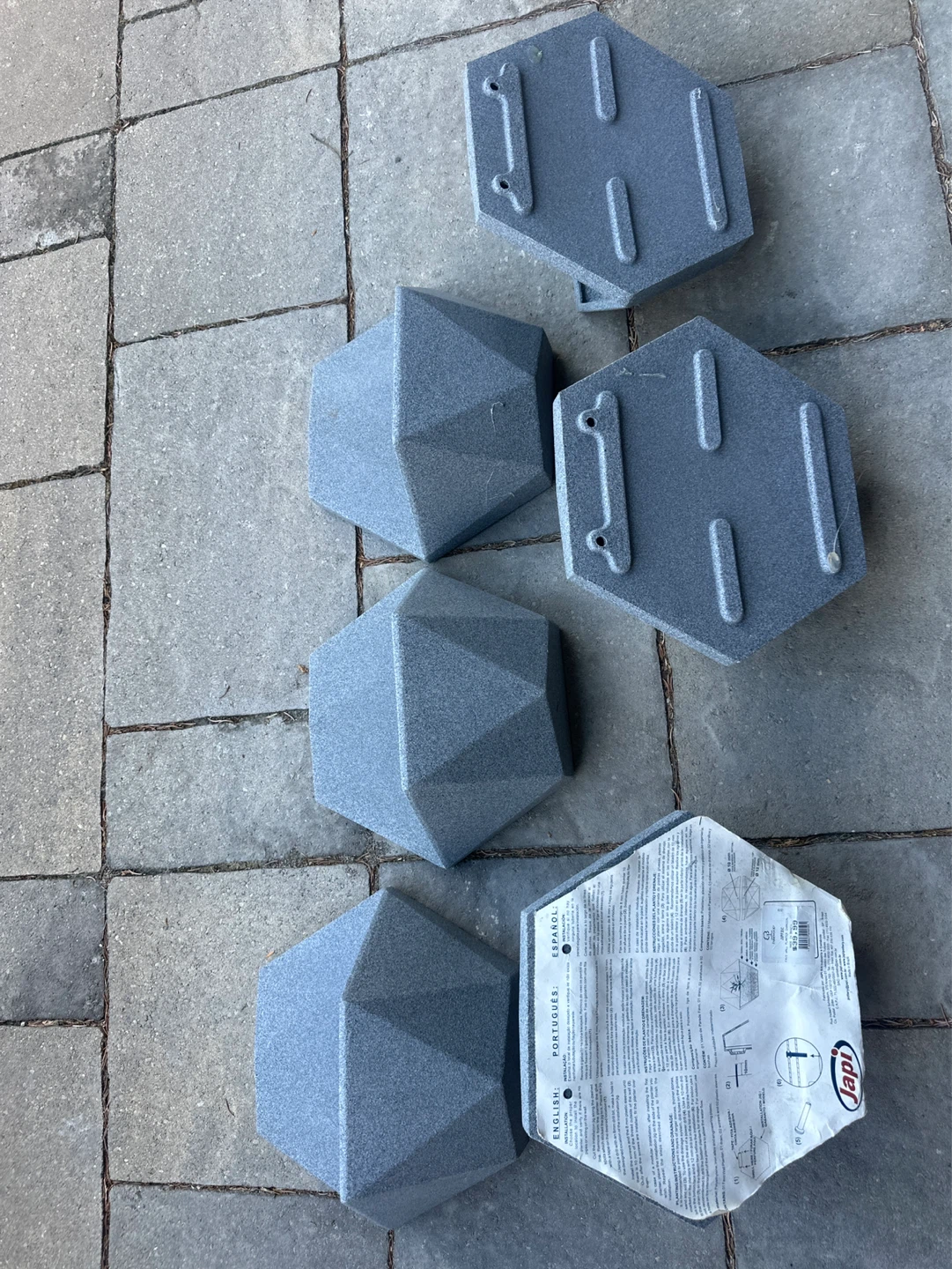 Japi Wall Planter - Hexagonal - Grey