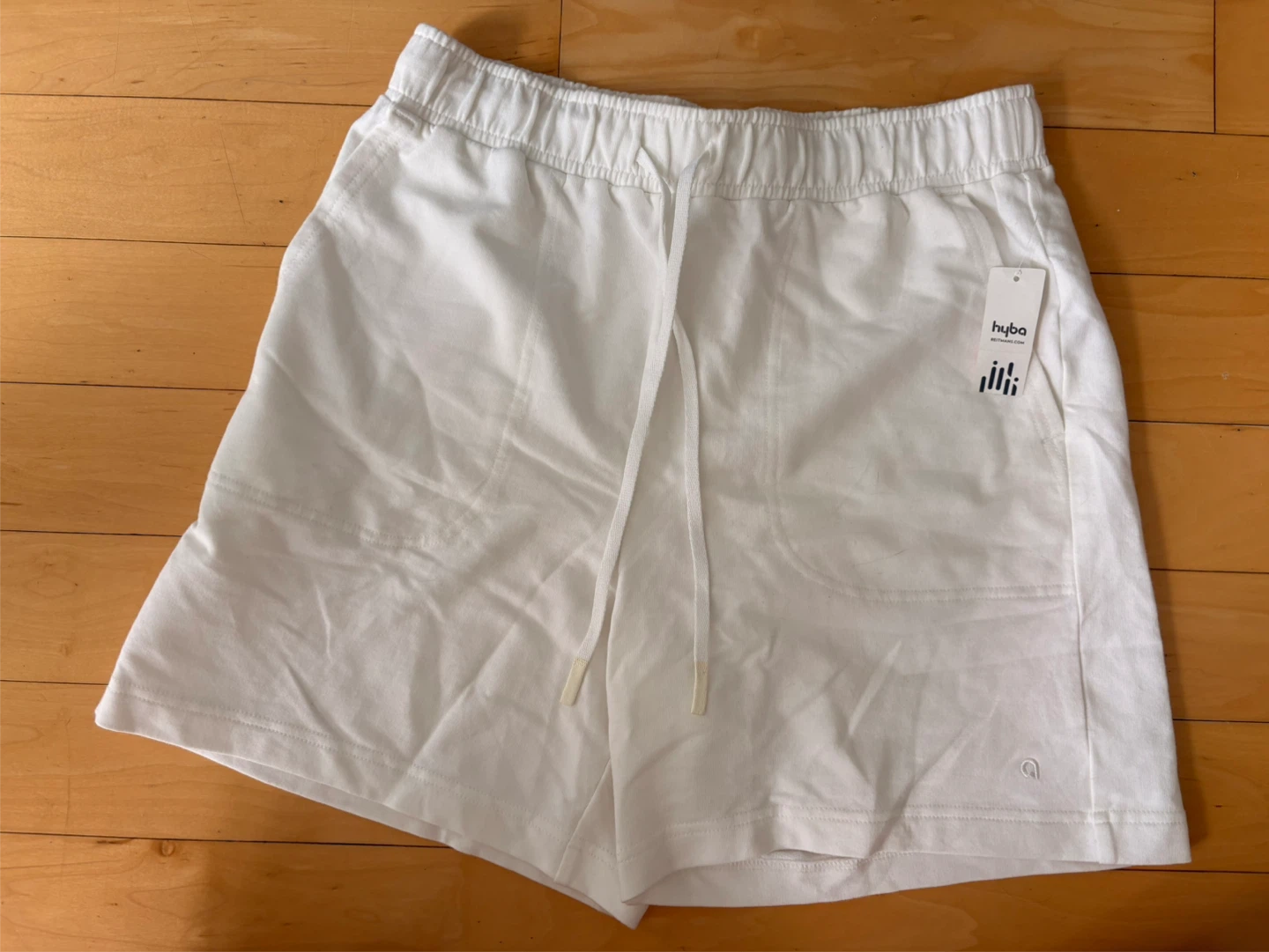 Hyba White Cotton Shorts S/P