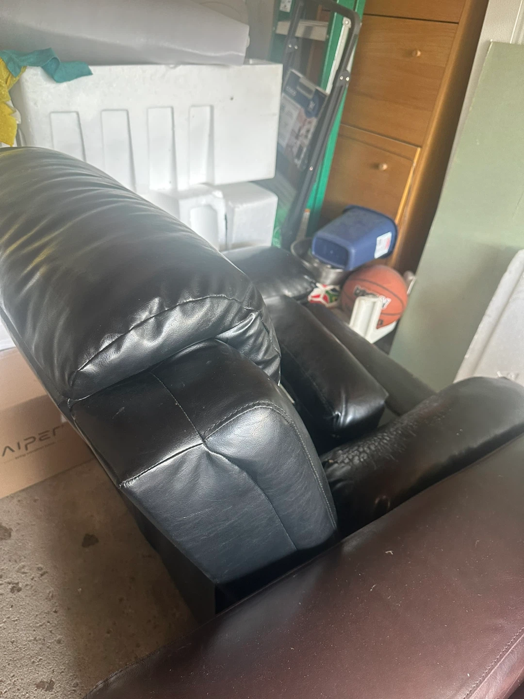 Black Leather Recliner - photo 2