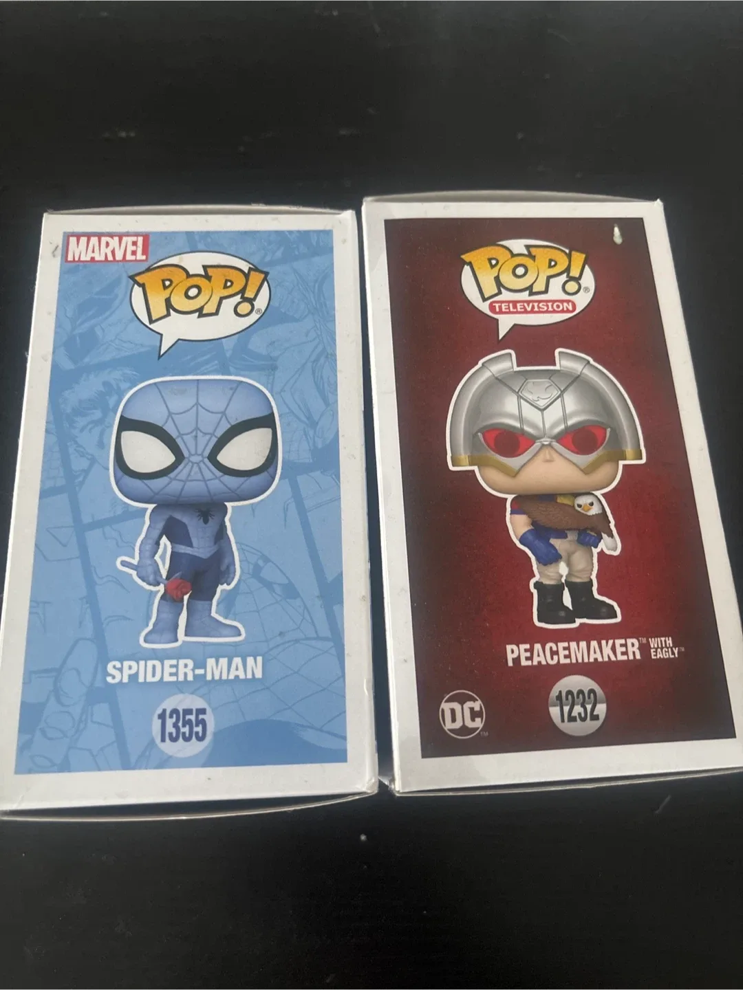 Funko Pop! Marvel Spider-Man & DC Peacemaker Figures