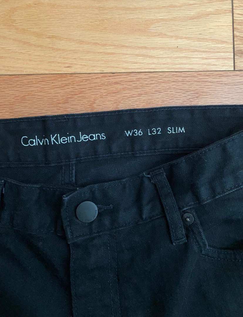 Calvin Klein Jeans Black Slim Fit Jeans W36 L32 - photo 3