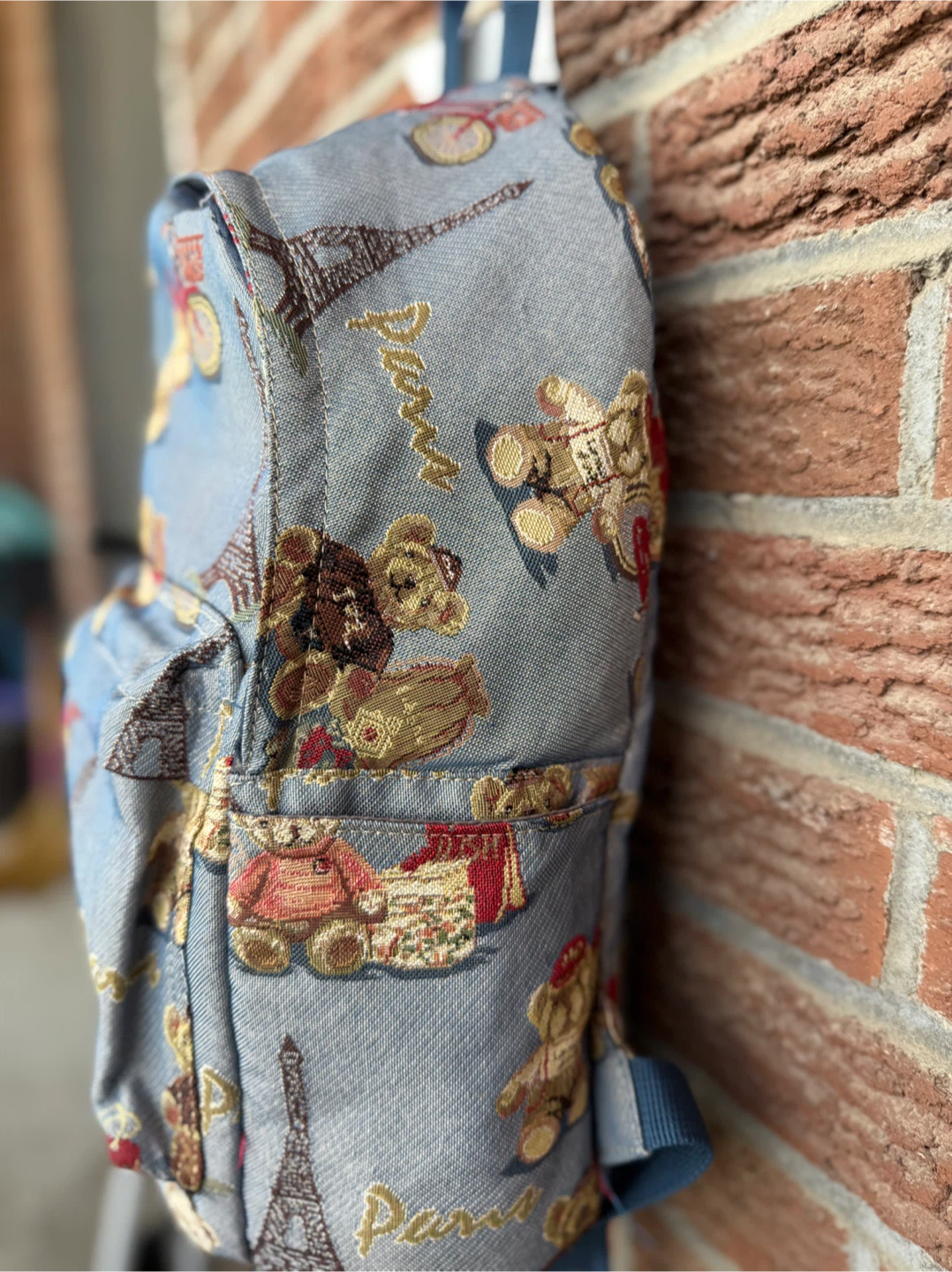 Signare  Mini Backpack - Paris Teddy Bear & Eiffel Tower Print - photo 5