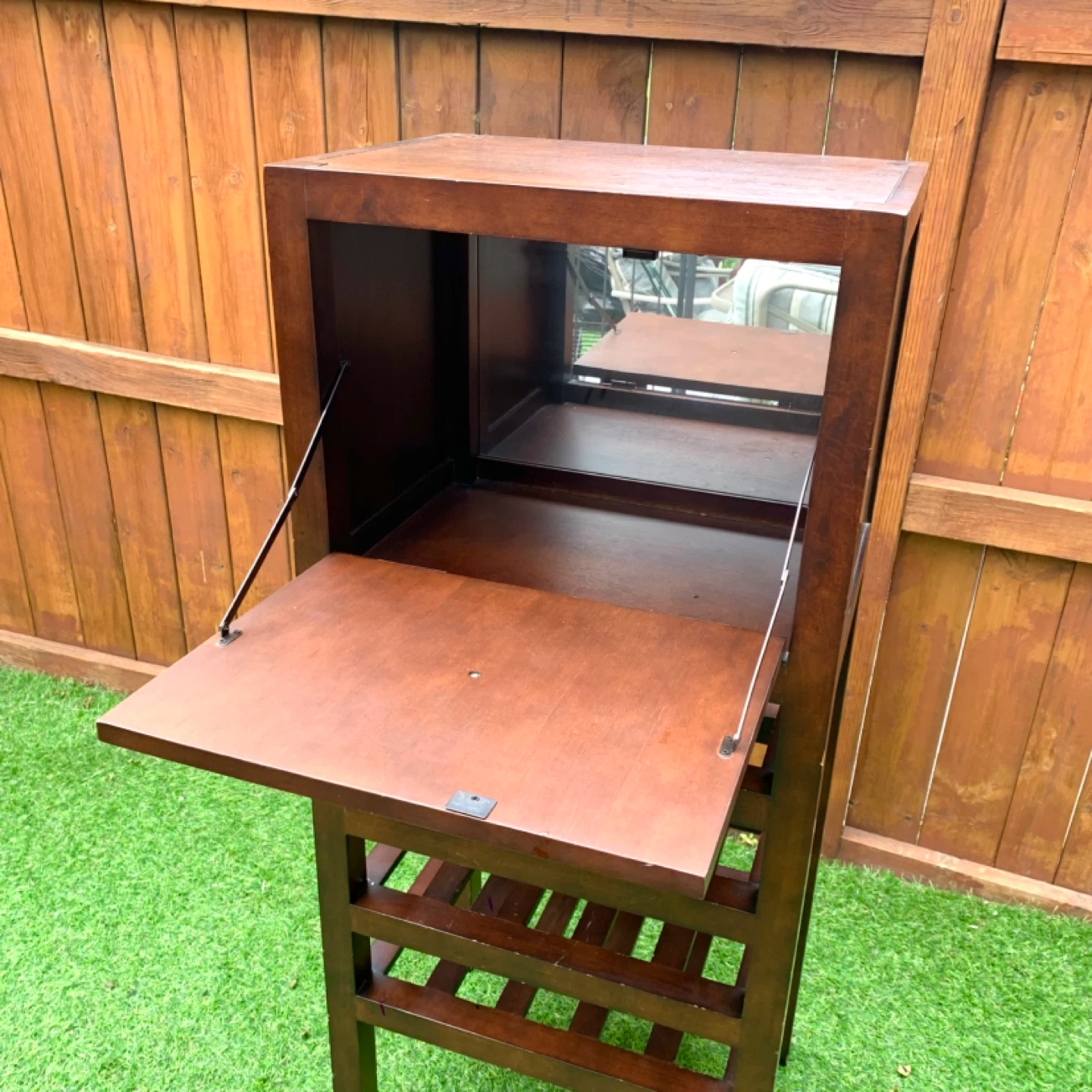 Wood Wine Rack Cabinet Storage Cabinet Display Shelf Bar Cabinet - photo 4