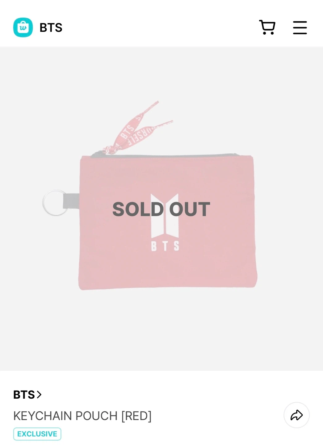 BTS Keychain Pouch [Red] - photo 3