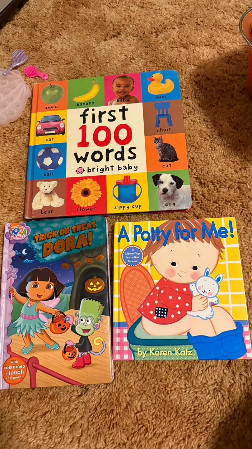 Children's Books: First 100 Words, Dora, Potty Training set $5