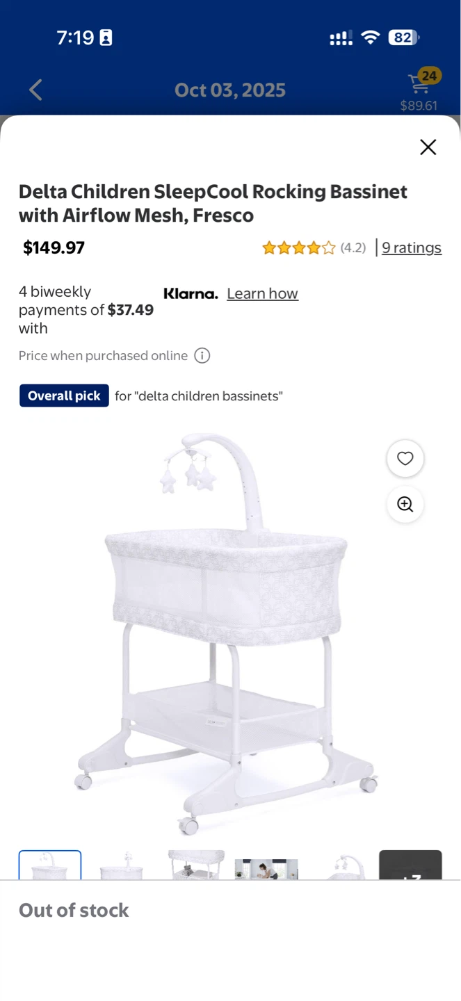 Delta Children Bassinet with Airflow Mesh - photo 3