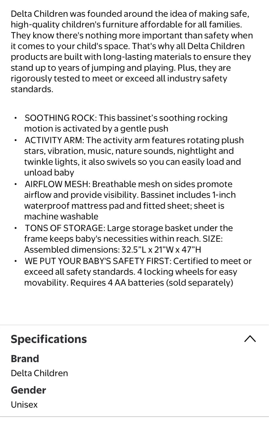 Delta Children Bassinet with Airflow Mesh - photo 5