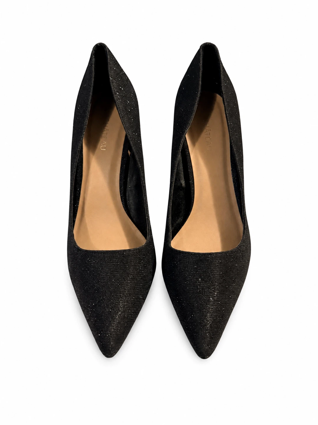 Black Glitter Stiletto Heels - 8.5 - photo 2
