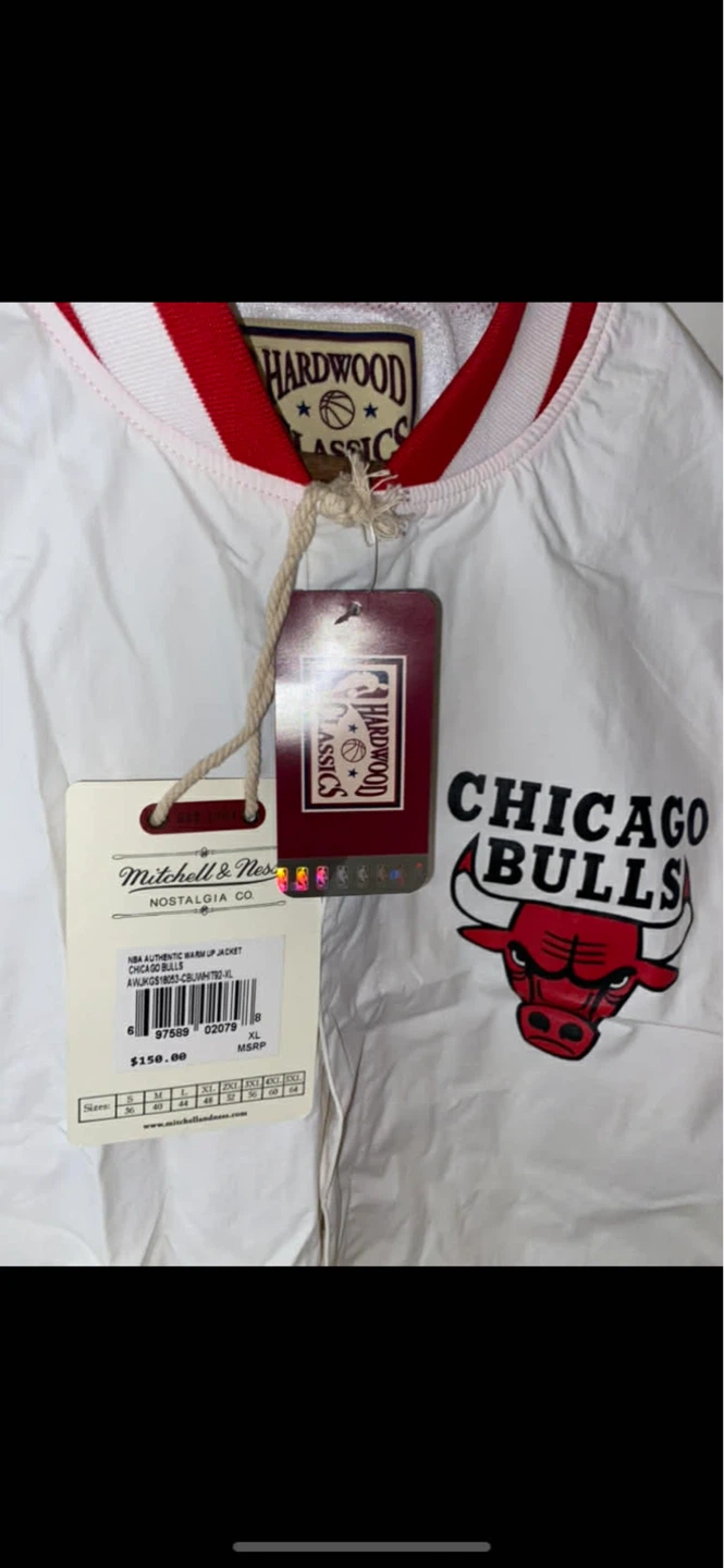 Chicago Bulls NBA Hardwood Classics Warm Up Jacket XL