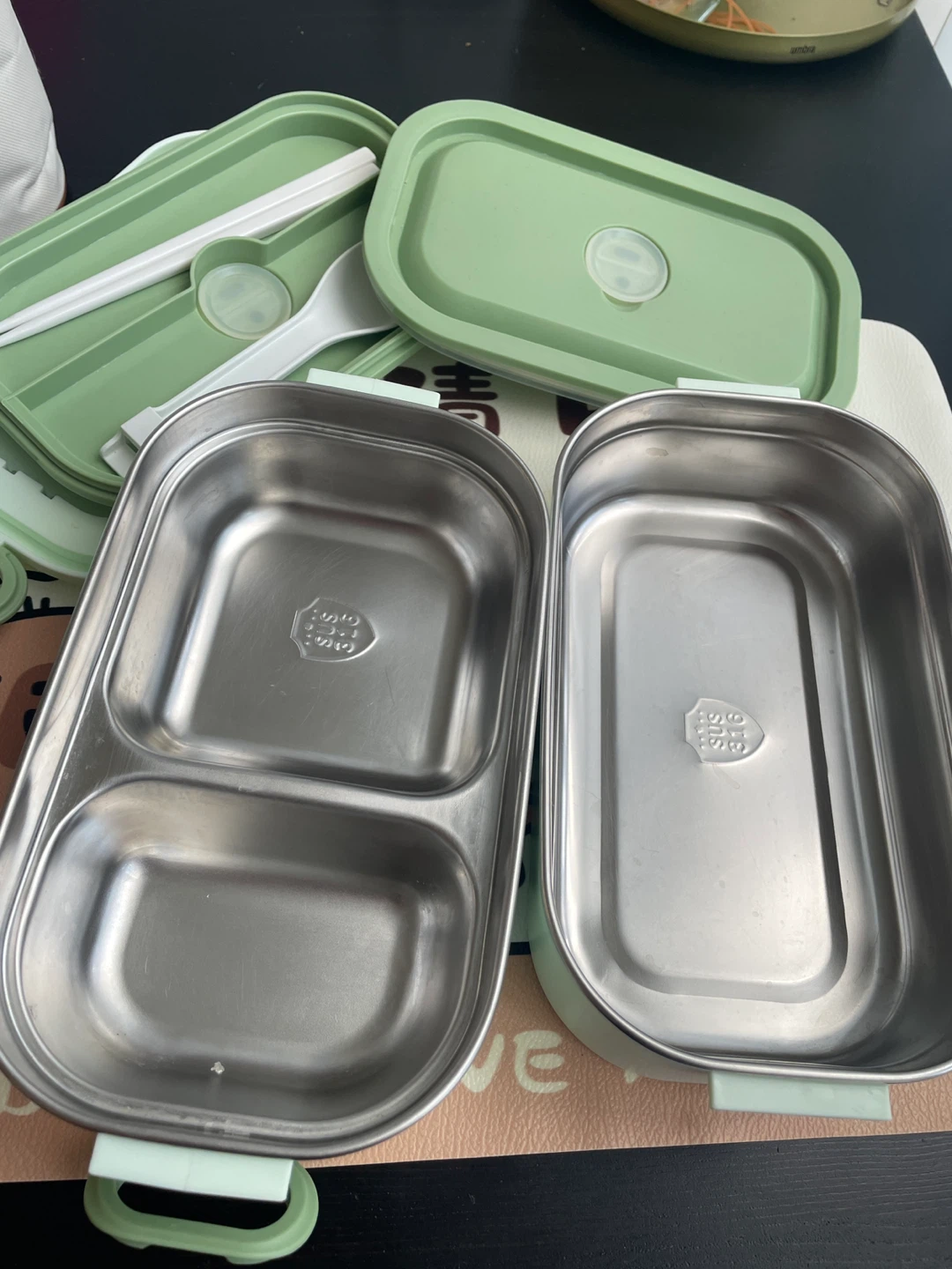 Sage Green Bento Box Lunch Container