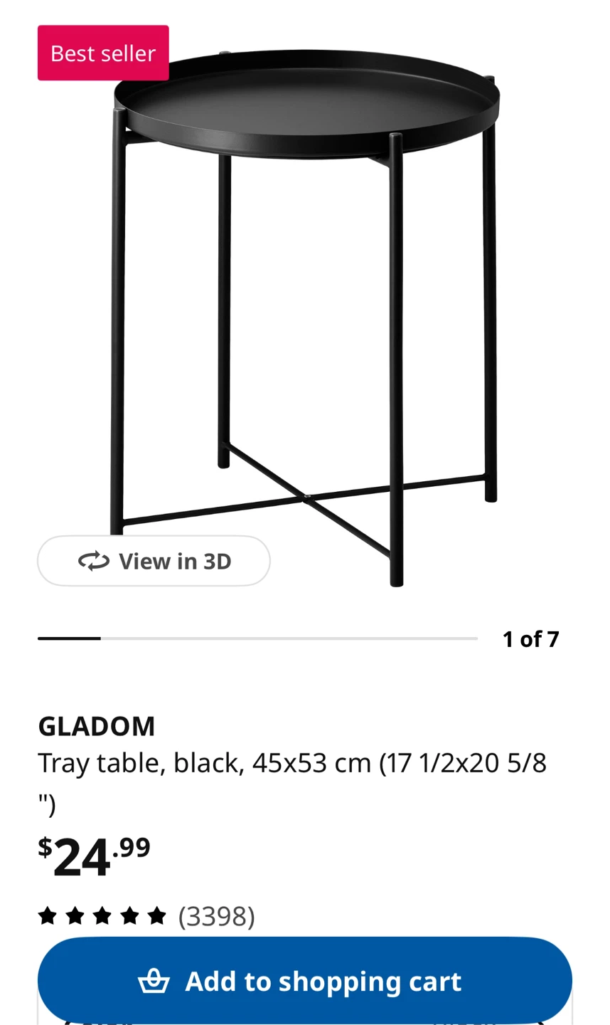 IKEA GLADOM Tray Table