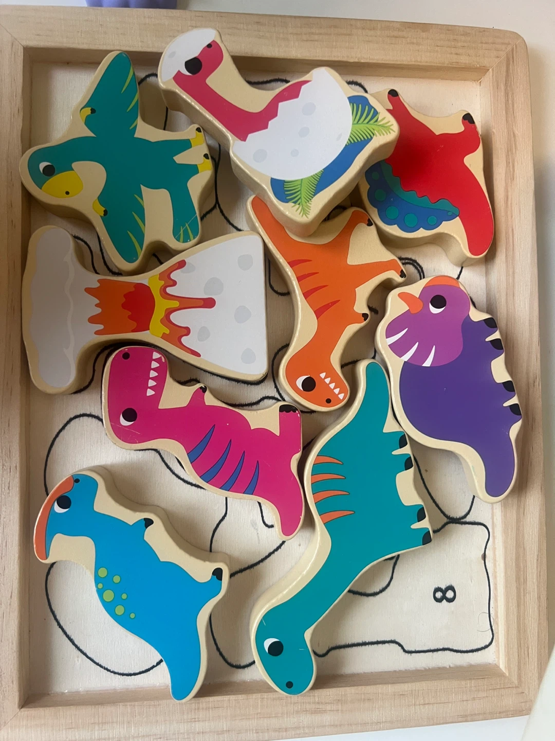 Wooden Dinosaur Puzzle for Kids