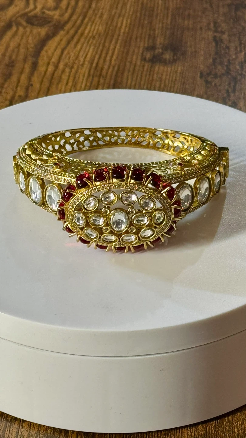 Moissanite Bracelet with Red and Clear Stones - photo 2