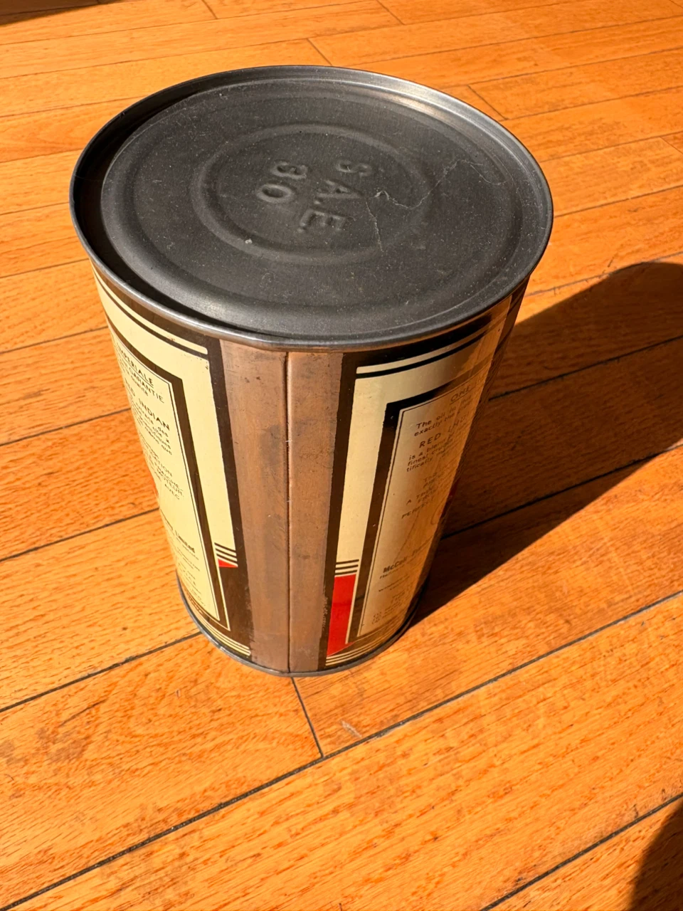 Red Indian Motor Oil Can - One Imperial Quart - photo 5