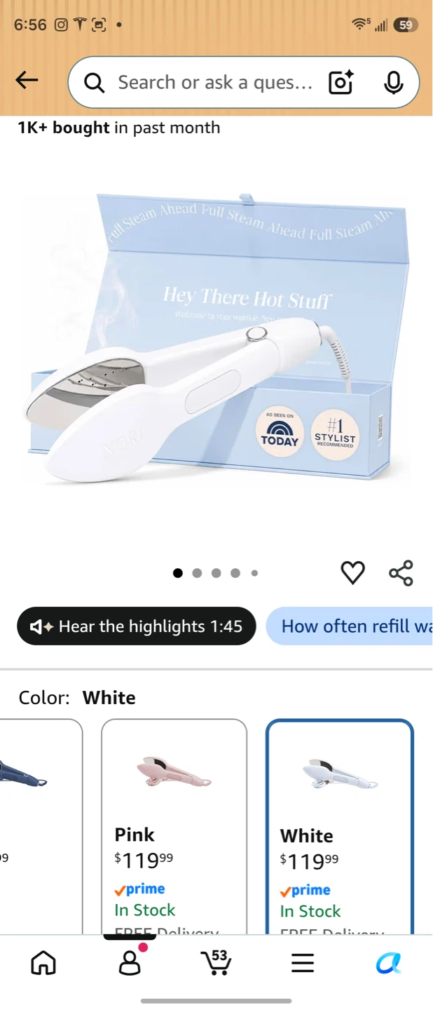 Nori Press Travel Steam Iron - White - photo 4
